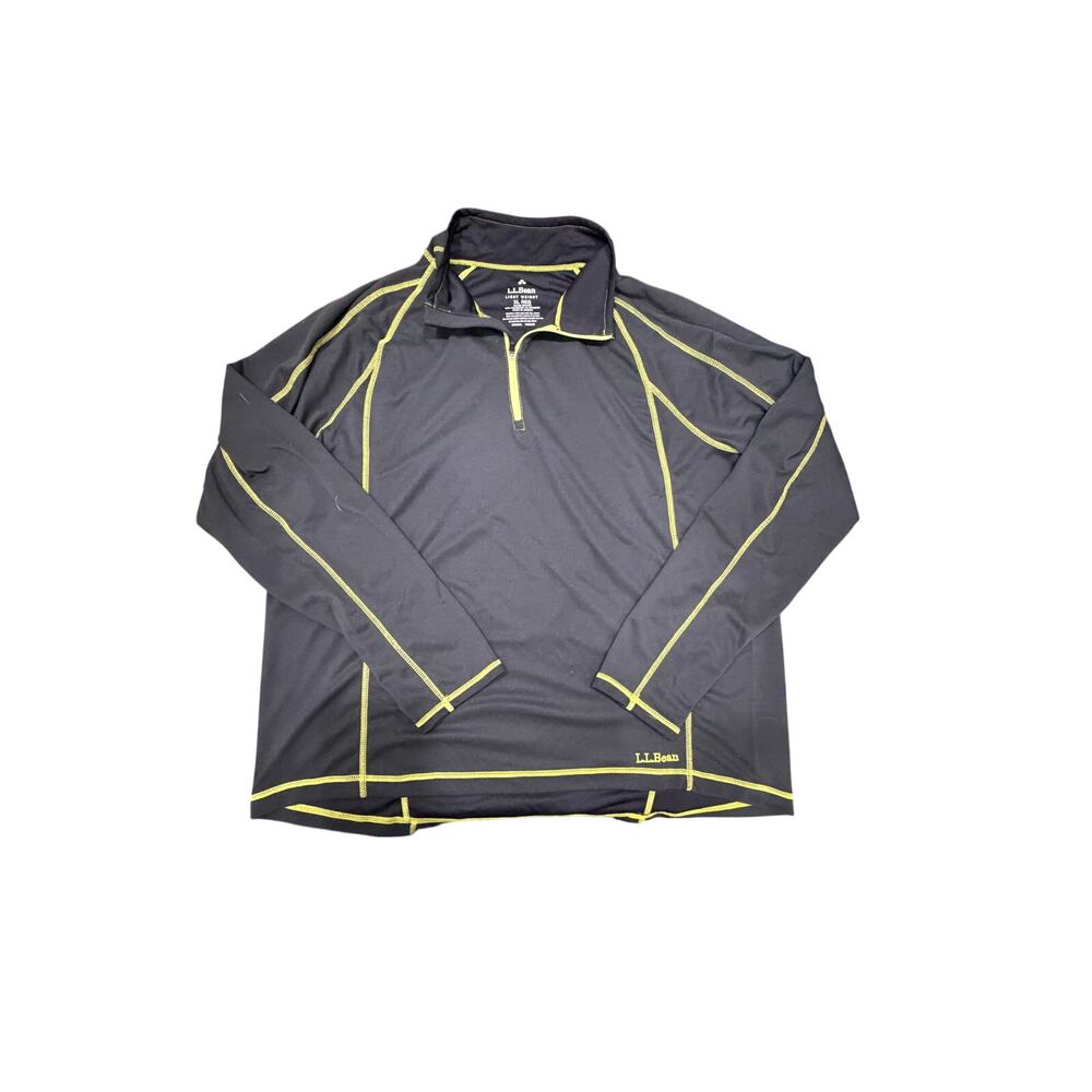 L.L. Bean Lightweight Base layer - Black/Green - Size XL